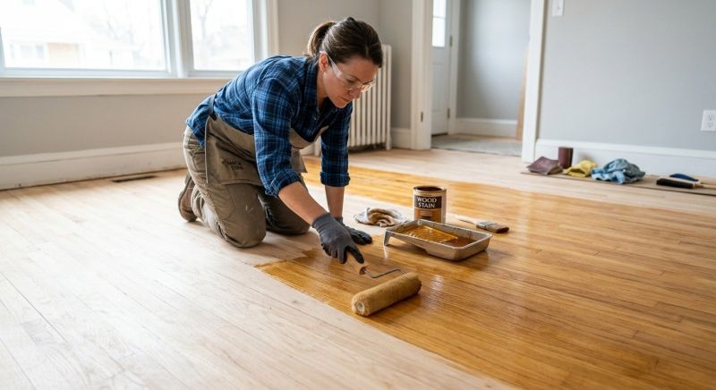 Hardwood Floor Staining in Kansas City, KS