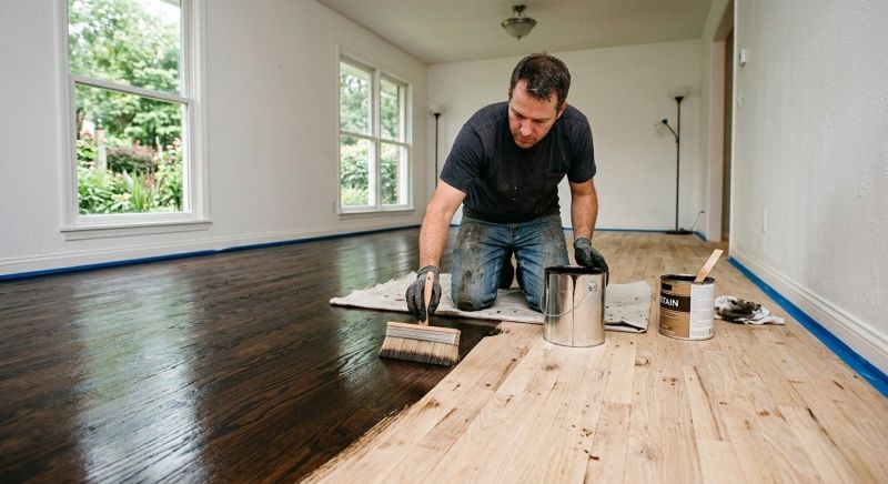 Oak Floor Staining in Kansas City, KS