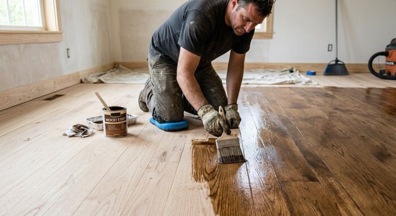 Walnut Floor Staining in Kansas City, KS