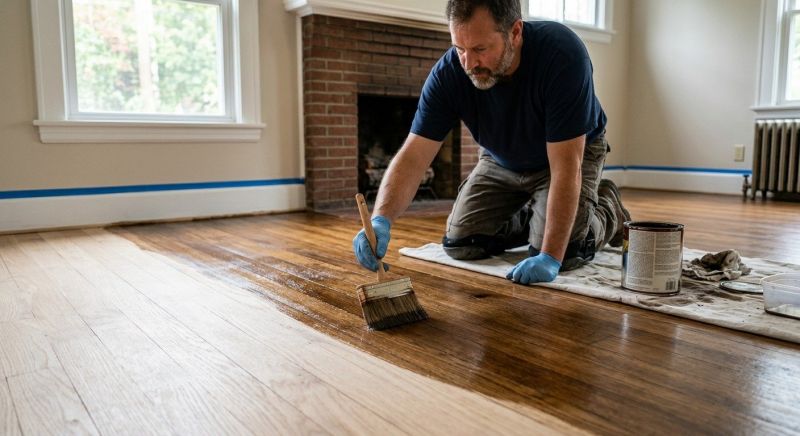 Walnut Floor Staining in Olathe, KS