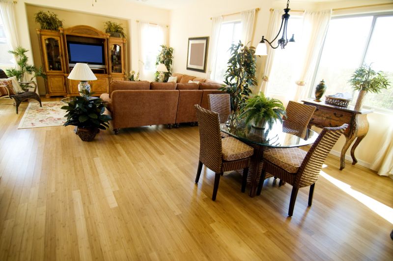 Modern Hardwood Floor in Living Room